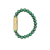 Les Fines Lames Punch Bracelet GOLD MALACHITE 8mm Large